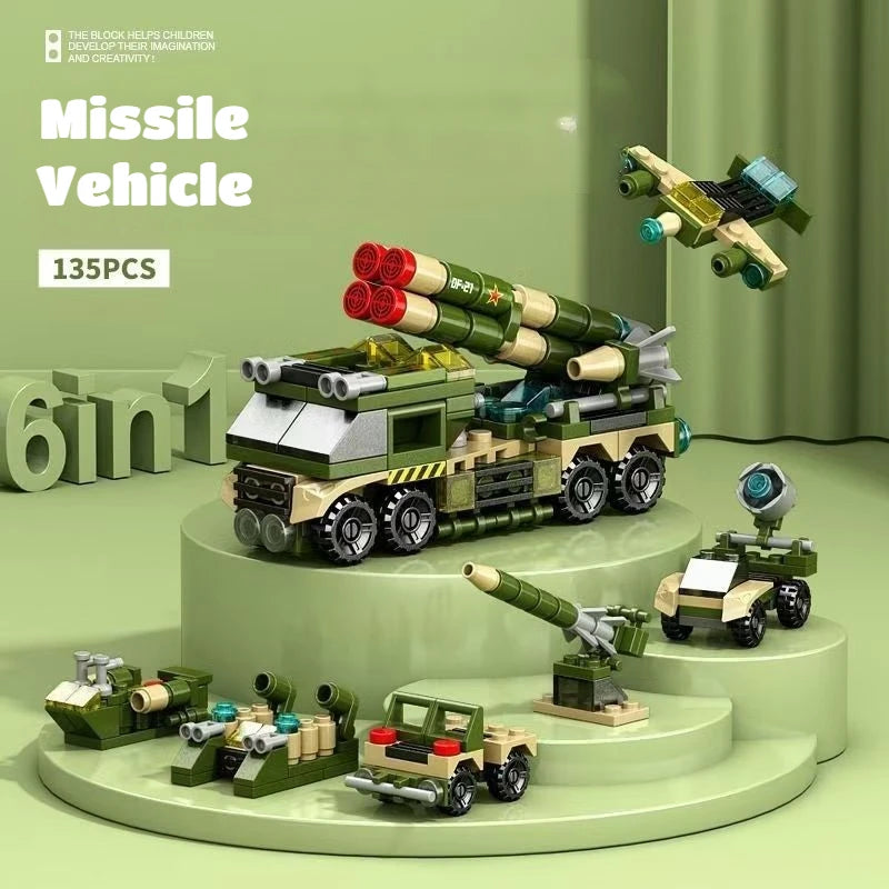 Compatible Lego Military Tank Rocket Robot Dinosaur Armored Vehicle Fighter Jet Puzzle Assembly Toys Boys Kids Toy Gifts