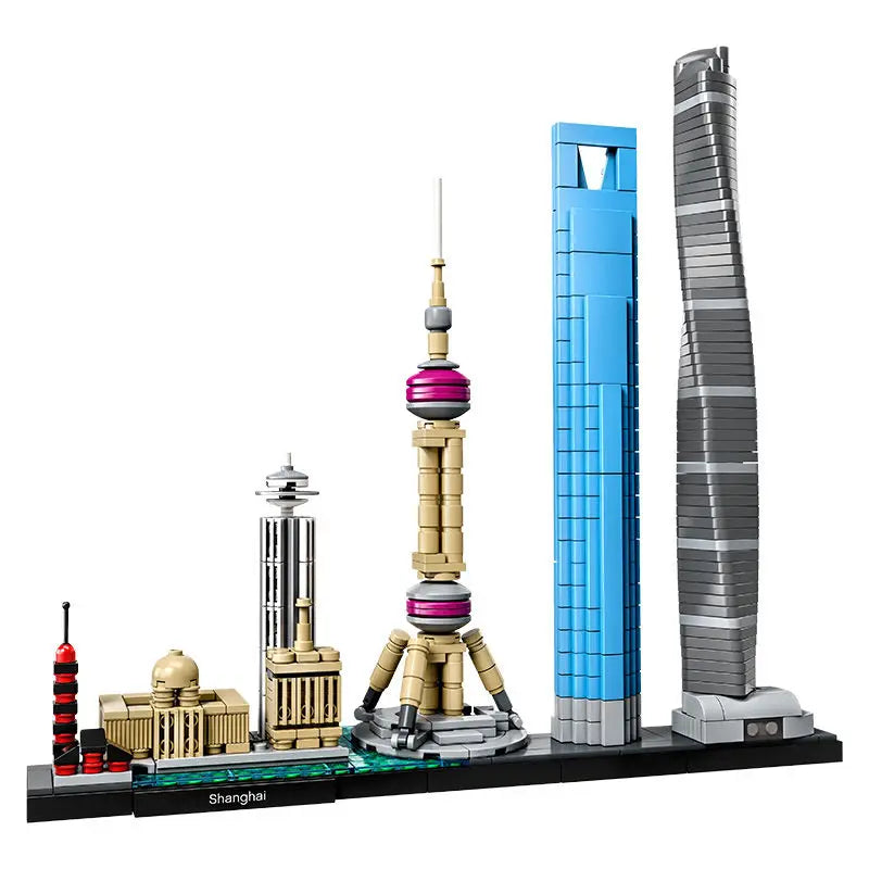 Architecture Set San Francisco New York Pairs Dubai City Skyline Building Blocks Tokyo Shanghai Singapore Construction Brick Toy