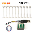 10PCS 0.8mm Pin RGB LED Building Blocks USB Lamp DIY Street Light City Electric Decorate 1X1 Brick Toy Compatible All Brands - CADA BRICKS®