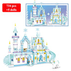 Friends Princess Luxury Ice Castles Building Blocks Playground House Movies Bricks Classic Figures Set Toy for Girls DIY Gift