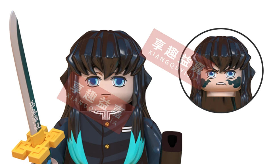 WM blocks 6116 6137 6138 Demon Slayer Tanjirou Nezuko Inosuke Zenitsu Giyuu Rengoku Uzui Tengen anime bricks building blocks