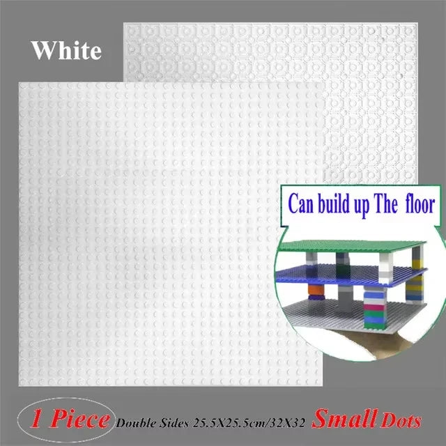 Double Sided Baseplates Bracket City Accessory Pillars MOC Parts For Military Building Blocks Gift Toys for Children