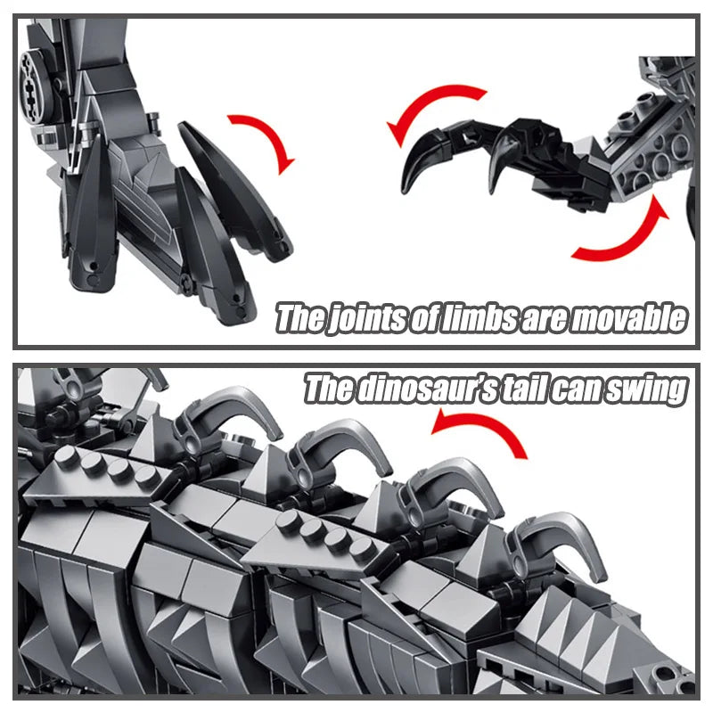 Jurassic Dinosaur World Large Mechanical Tyrannosaurus Rex Building Blocks T-rex Model With Lights Bricks Toys For Children Gift - CADA BRICKS®