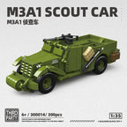 Military World War II tank Anti-tank gun M22 Locust Tank Building Blocks M6 Truck M3A1 Car Model Toys Bricks Toys For Kids Gifts