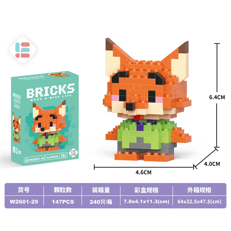 Disney Small Granular Building Model Toy Cartoon Character Stitch, SpongeBob Mini Block Toy Christmas Gift for Children - CADA BRICKS®