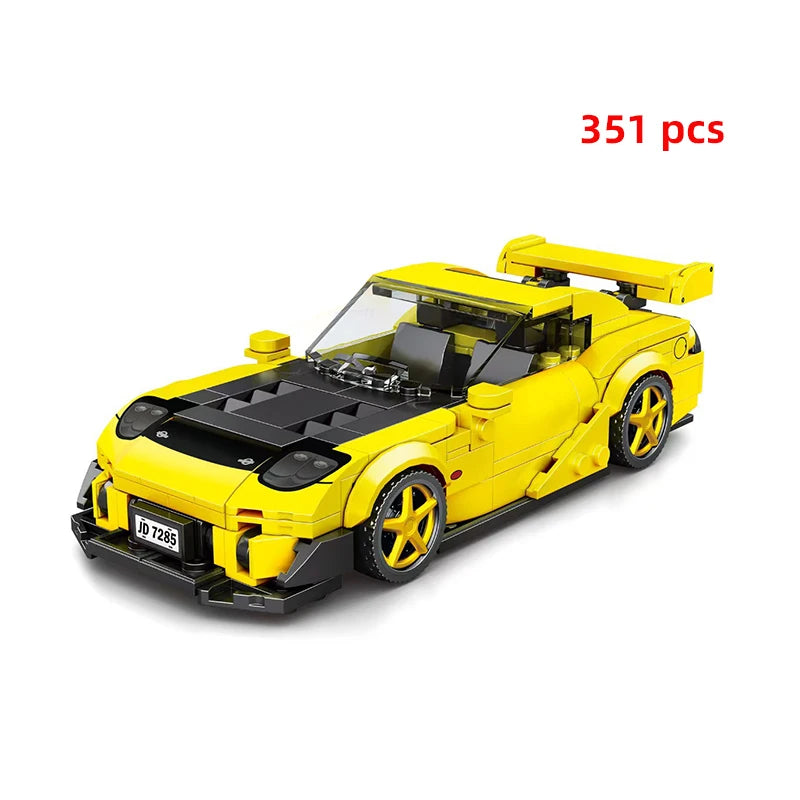 Moc Speed Champion Technical Car City Vehicle Racing Car Building Blocks Sports Car Garage Carro Rennau Voiture Creative Toys - CADA BRICKS®