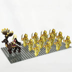 13pcs Castle Knight Rohan Azog Orcs Half-Beast Human Army Elf Guards Roman Solider Minifig Building Block Toys for Kids