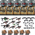 Military Army Figures Building Blocks SWAT Ghost Commando Special Forces Soldier Weapons Gun Hat Shield Belt AK Mini Bricks Toy - CADA BRICKS®