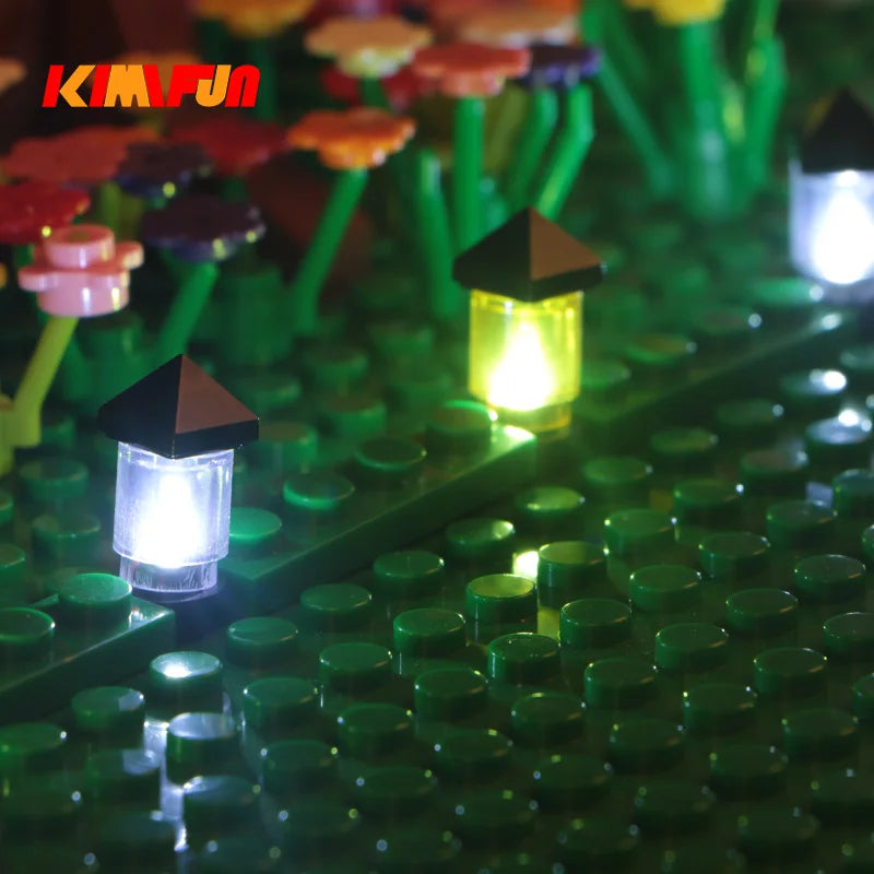 10PCS 0.8mm Pin RGB LED Building Blocks USB Lamp DIY Street Light City Electric Decorate 1X1 Brick Toy Compatible All Brands - CADA BRICKS®