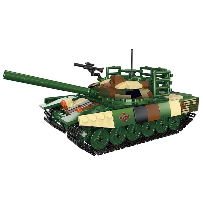New Military Series Armored Vehicle Transport Truck  Building Blocks Leopard Tank Set T64 Tank MOC Bricks Educational Toys