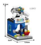 2025 Mini Shop Market Street View Sets Model Building Blocks Hamburger Restaurant Retail Store Creative Architecture Friend