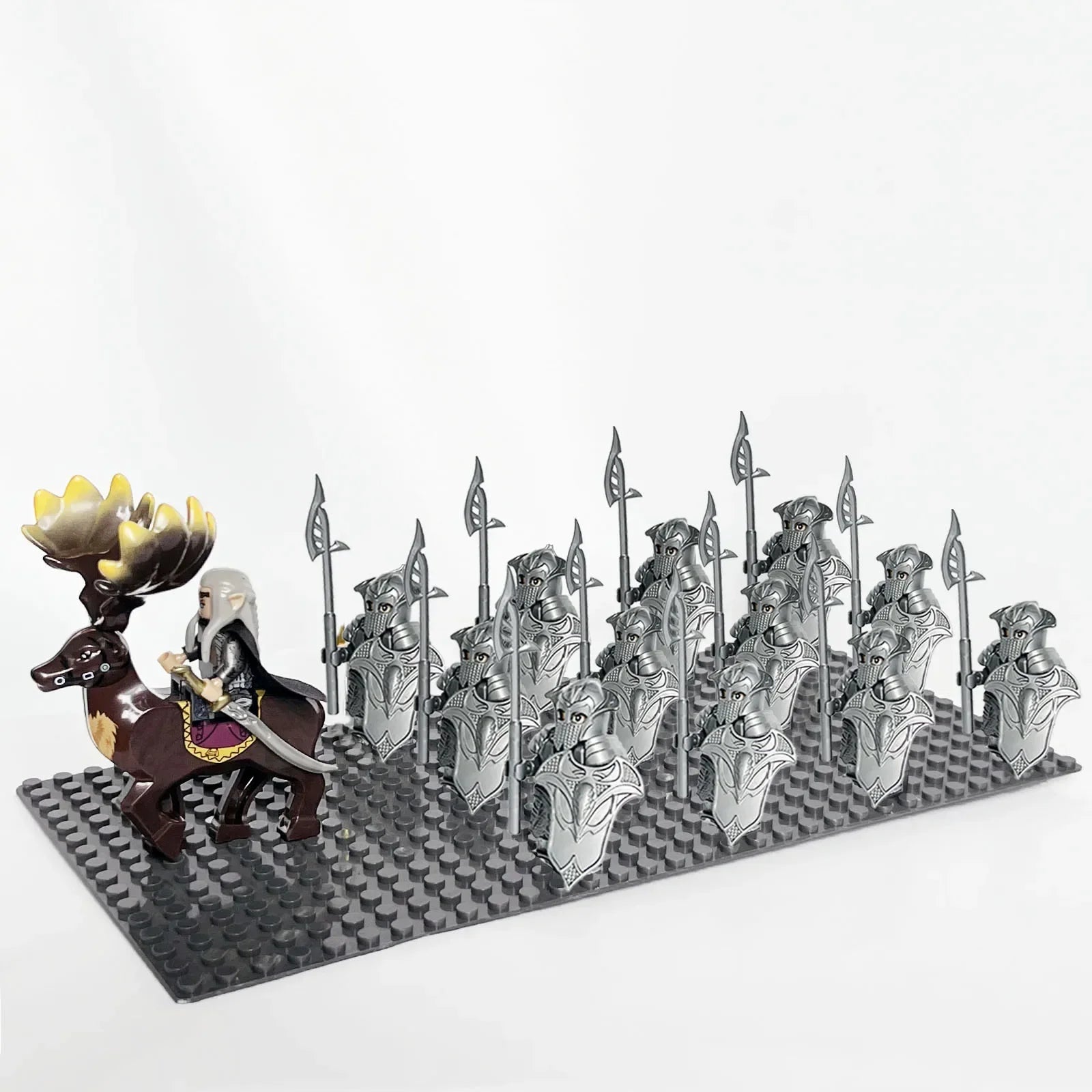 13pcs Castle Knight Rohan Azog Orcs Half-Beast Human Army Elf Guards Roman Solider Minifig Building Block Toys for Kids