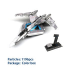 1226 Pcs F-22S Fighter Jet Building Block Set DIY Aircraft Bricks Toys Self-assemble Military Plane Model for Kids Gift ﻿