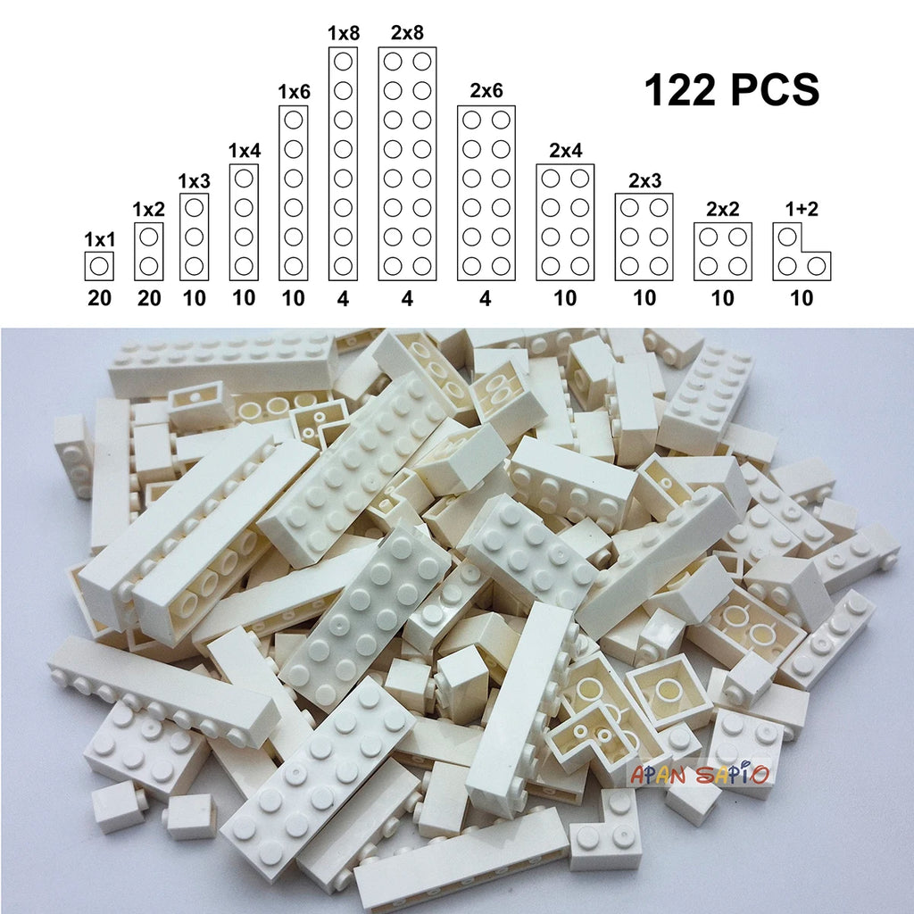 122pcs Thick Figures Bricks 12 Size DIY Building Blocks Educational Creative Size Compatible With 3001 Plastic Toys for Children - CADA BRICKS®