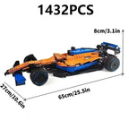 Technical 1432PCS F1 Racing Cars Building Blocks 42141 Mechanical Group Bricks Assembly Display Model Toy Gift Collection Decors
