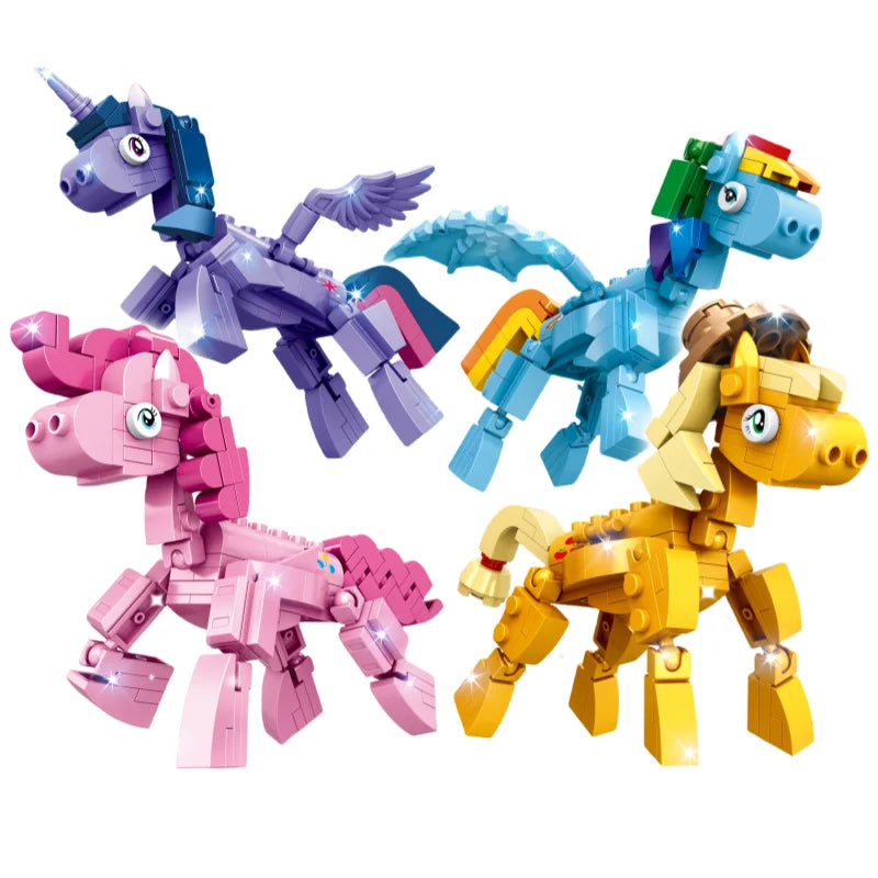 Pony War Mini Model Action Figure Kawaii Building Blocks Compatible Zoon Anime Cities Christmas Hallowmas Birthday Toys Gifts - CADA BRICKS®