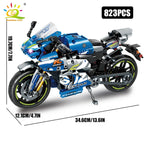 HUIQIBAO High-tech Classic Motorbike Building Model Blocks Moto City Racer Bricks Toy for Kids Boy Children Adult MOC Car Set - CADA BRICKS®