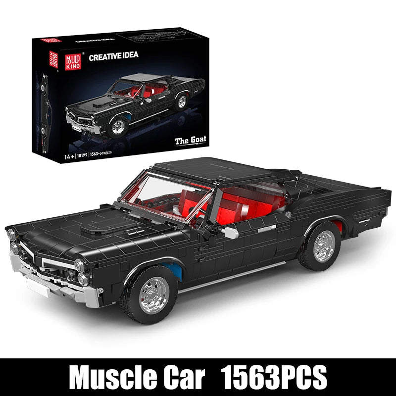 Mould King 1563 pieces 10199 Car Toys The MOC Muscle Car Building Block Assembly Oldtime Car Brick Set Children's gifts