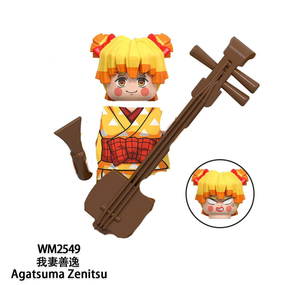 WM blocks 6116 6137 6138 Demon Slayer Tanjirou Nezuko Inosuke Zenitsu Giyuu Rengoku Uzui Tengen anime bricks building blocks