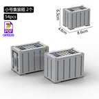 City Construction Building Blocks Set with Truck Crane Forklift Fuel Tank Transport Toy