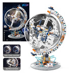 Nieuwe Creatieve Technologie Ruimtestation Transparante Globe Bouwstenen High Tech Constructie Bakstenen Set Speelgoed Cadeaus Voor Kinderen