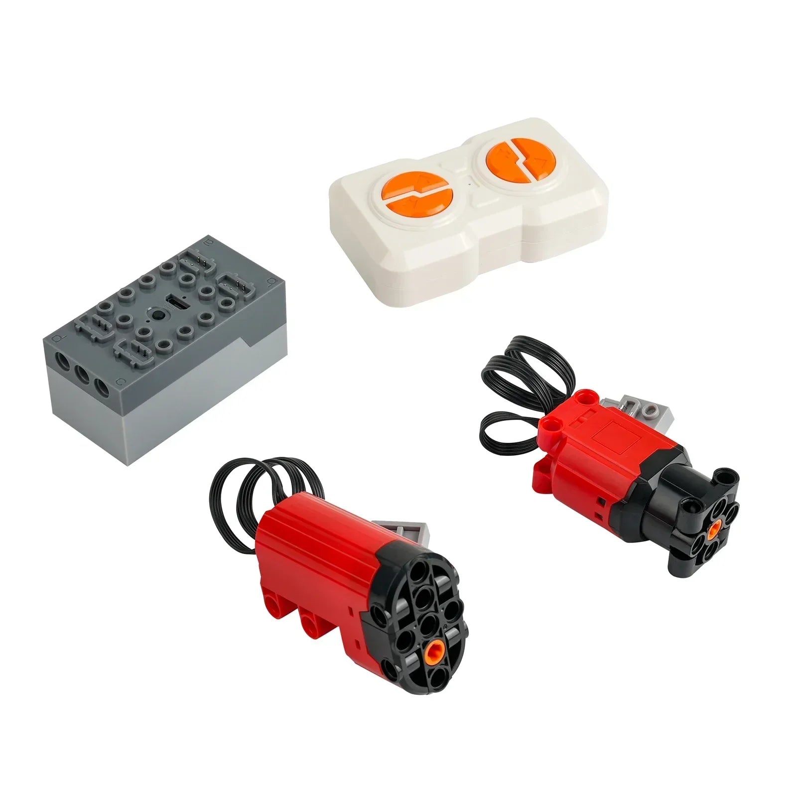 Sports Car Technological Block 1:14 Red Power Function L/Servo Motor Set With Remote Controller Moc Bricks DIY Parts Model Toys
