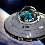 UFO flygende tallerken byggekloss romvesen skip romfartøy astronaut kreativ samlingsdekorasjon puslespill leketøy gutt gave