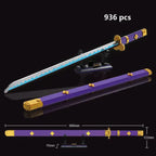 Samurai Sword Building Blocks Ninja Blade Katana Japanese Anime Butterfly Nichirin Knife Bricks MOC Children Toys for Adult Gift - CADA BRICKS®