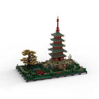 Exquisite new MOC building block model, Chinese style architectural pagoda technology, modular children's toy gift DIY set