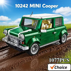 1077PCS Cooper Cars Model Classic Technical Building Blocks Sets Compatible With 10242 Educational Toys Birthday Christmas Gifts