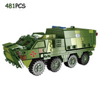 New Military Series Armored Vehicle Transport Truck  Building Blocks Leopard Tank Set T64 Tank MOC Bricks Educational Toys