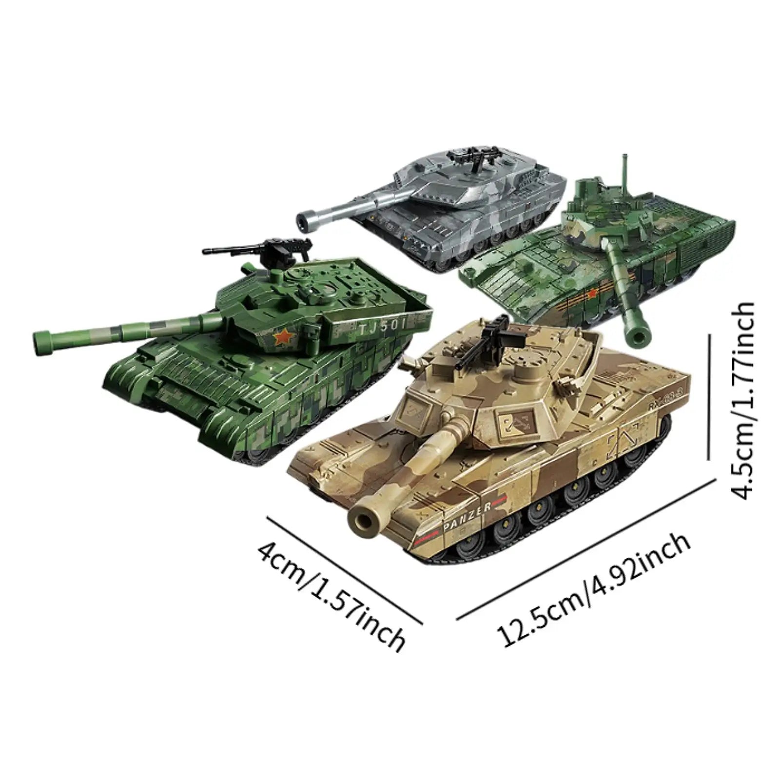 1/72 Scale Pretend Toy Souvenir Miniature Tank Building Military Model Tank Model Kit For Kids Children Boys Collection Boy Gift