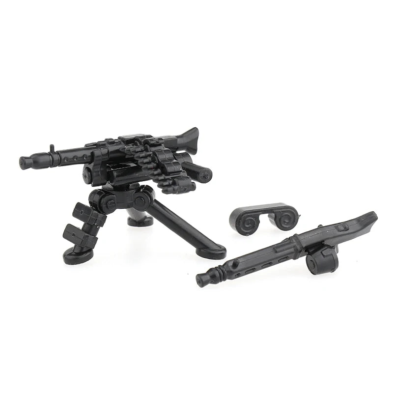 Military Weapons Guns Mortar Special Forces Police SWAT Gangster Jeeps Off-Road Armored Vehicle Model Soldier Building Block Toy