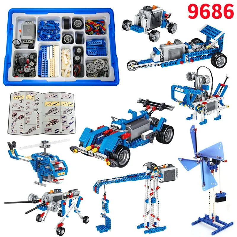 STEM 9686 Technical Parts Multi Technology Programming Educational Student Learn Building Blocks Power Function Set For Kids Toy