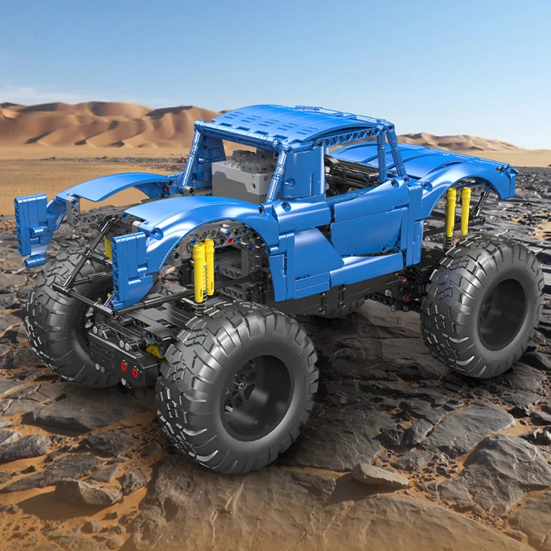 Mould King 18039 Technical Car Toys The Remote Control Big-foot Truck Building Block Assembly Car Brick Set Kids Christmas Gift