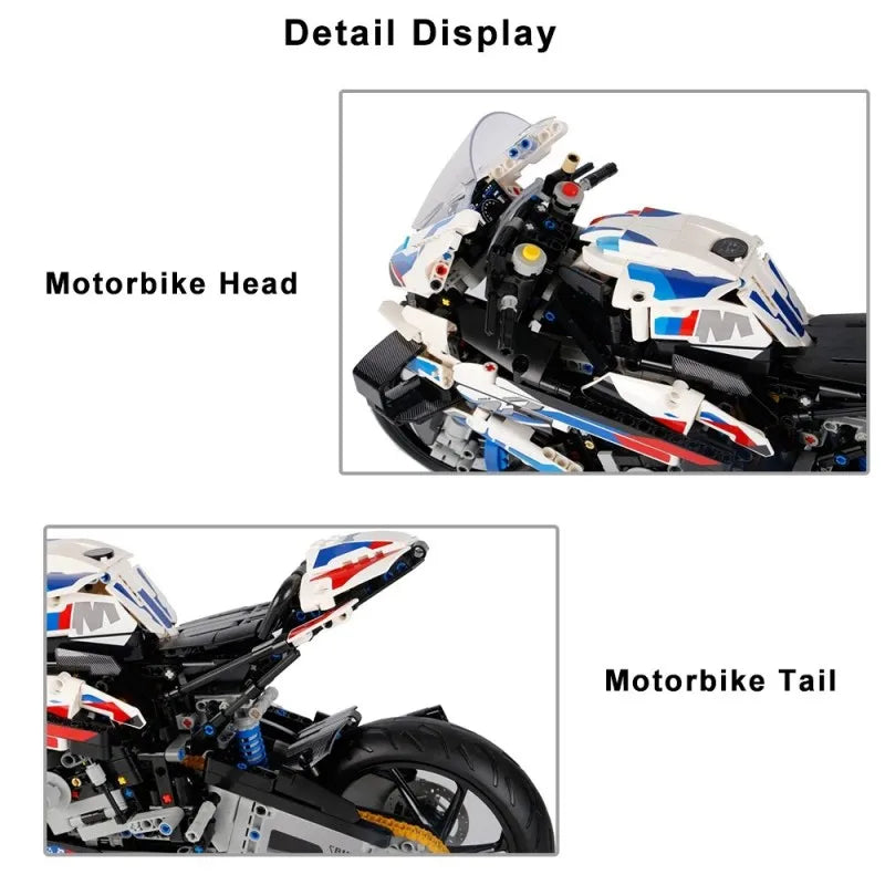 In stock 1920Pcs  Technical Racing  Motorcycle 1000 RR Motorbike Building Blocks Bricks Toys  Birthday Christmas Children Gifts - CADA BRICKS®