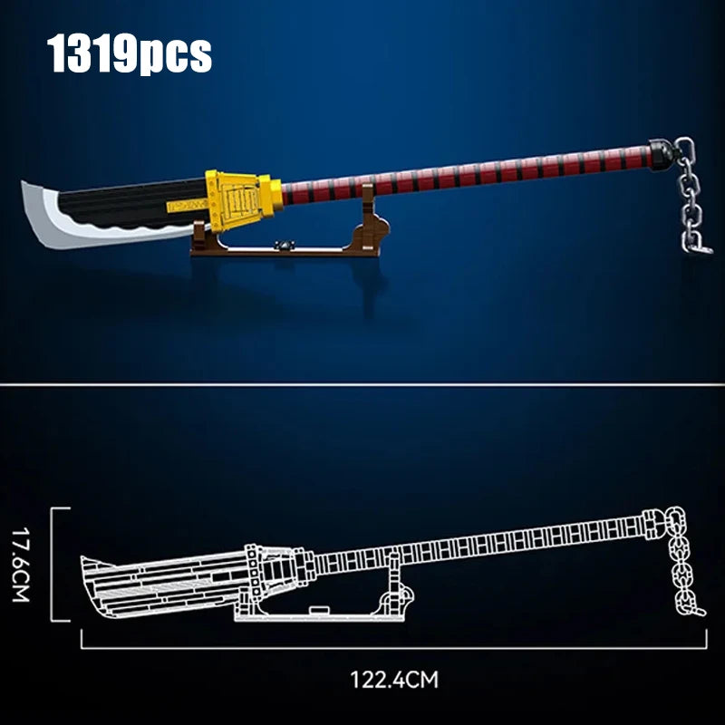 Samurai Sword Building Blocks Ninja Blade Katana Japanese Anime Butterfly Nichirin Knife Bricks MOC Children Toys for Adult Gift - CADA BRICKS®