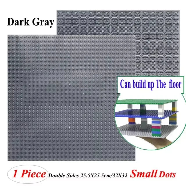 Double Sided Baseplates Bracket City Accessory Pillars MOC Parts For Military Building Blocks Gift Toys for Children