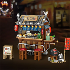 Street View Series Building blocks Izakaya Shaved Ice Shop Takoyaki Shop Coffee shop Panda Tea House model children's gift - CADA BRICKS®