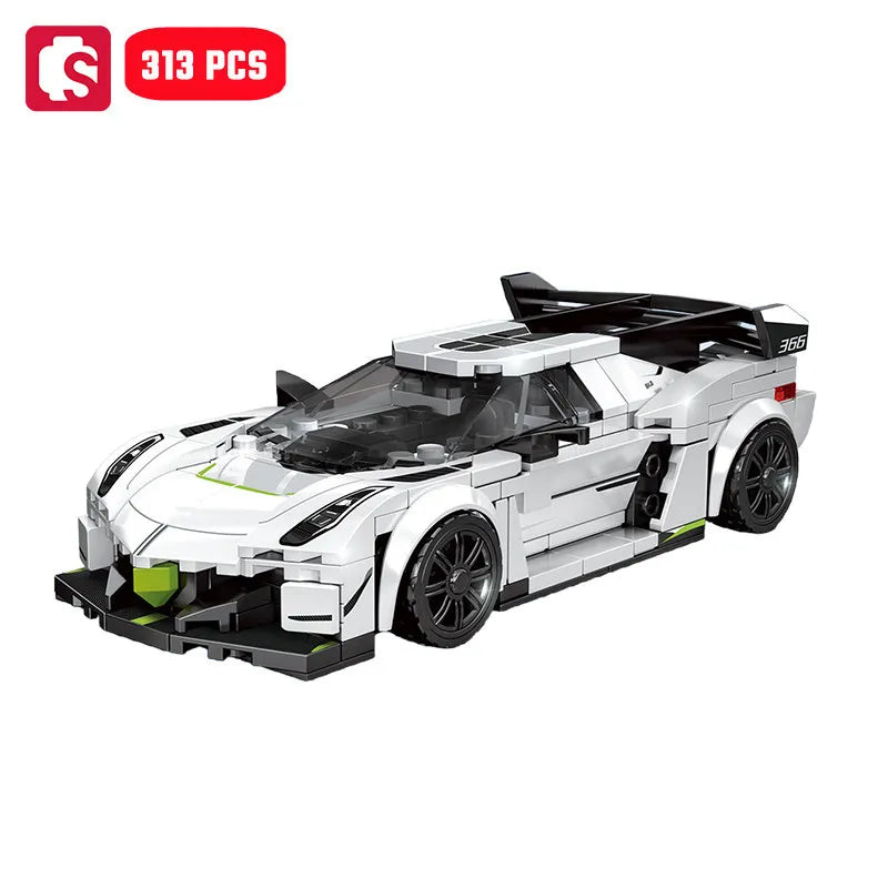 SEMBO BLOCK BK8 City Sports Car Racing Model Assembly Building Block Technology Supercar Vehicle Bricks Toys Boys Birthday Gifts - CADA BRICKS®
