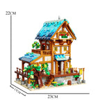 KNEW BUILT Huge New Swan Stone Castle Micro Mini Bricks for Adults Huge Assemble Architecture Toys Kits Diamond Build Blocks