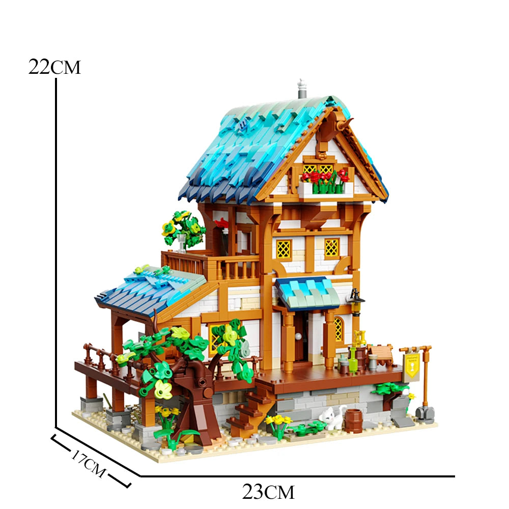 KNEW BUILT Huge New Swan Stone Castle Micro Mini Bricks for Adults Huge Assemble Architecture Toys Kits Diamond Build Blocks