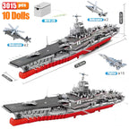 SEMBO Shandong Aircrafted Carrier Modular Building Blocks Military Navy Battleship Model Bricks WW2 Soldiers Toys For Kid Gift - CADA BRICKS®