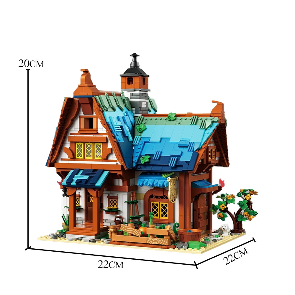 KNEW BUILT Huge New Swan Stone Castle Micro Mini Bricks for Adults Huge Assemble Architecture Toys Kits Diamond Build Blocks