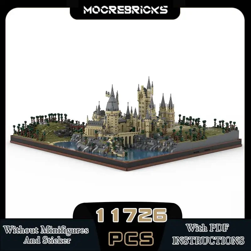 MOC Classic Medieval Castle Architecture Fortress Street View Building Block Model Assembly Originality Bricks Puzzle Toys Gifts