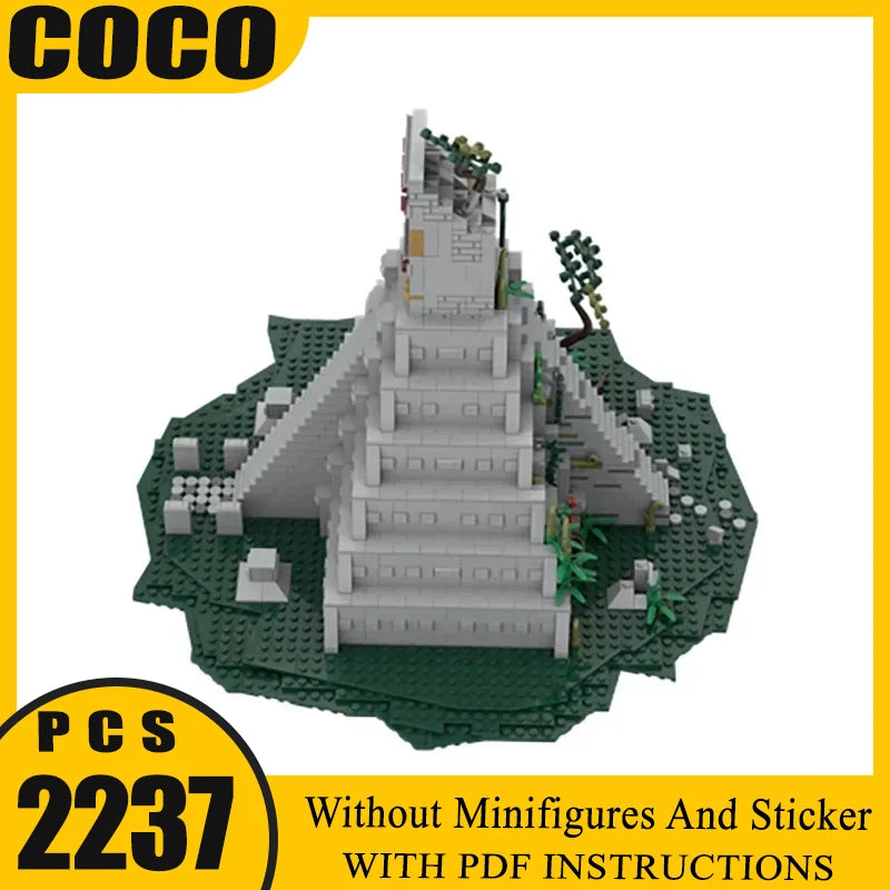 Castle Moc Byggeklosser Maya Tempel Modell Teknologi Murstein DIY Montering Magisk Gammel Gateutsikt Leker Gaver
