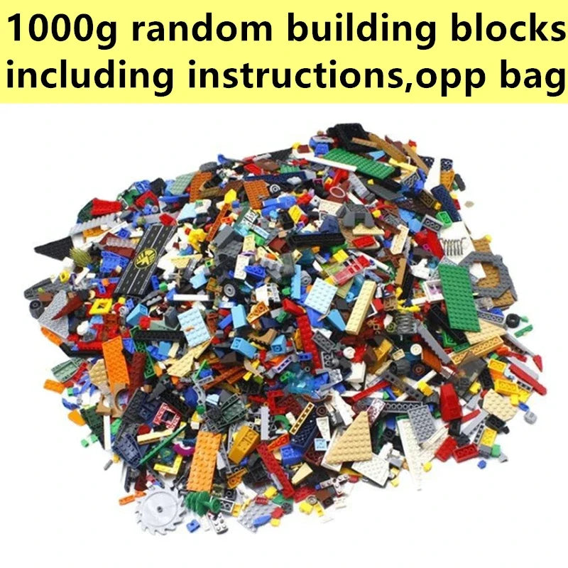 1500g DIY MOC Random Assembly Building Blocks Bulk Basic Parts Classic Model Bricks Creative City Sets Kid Educational Toys Gift - CADA BRICKS®