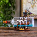 21313 Ideas Ship in Bottle Pirates Building Blocks Construction Set Moc Bricks with Stand Boys Toys For children Christmas Gifts - CADA BRICKS®
