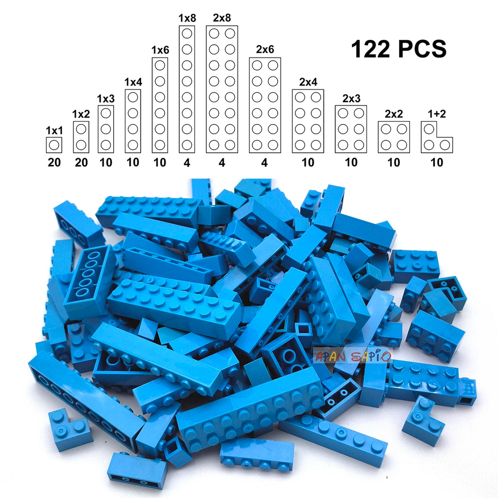 122pcs Thick Figures Bricks 12 Size DIY Building Blocks Educational Creative Size Compatible With 3001 Plastic Toys for Children - CADA BRICKS®