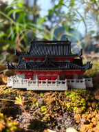 Chinese Ancient Building Model, Daxiong Treasure Hall, Landscape Rockery, Water and Land, Fish Tank, Courtyard, Bonsai Study